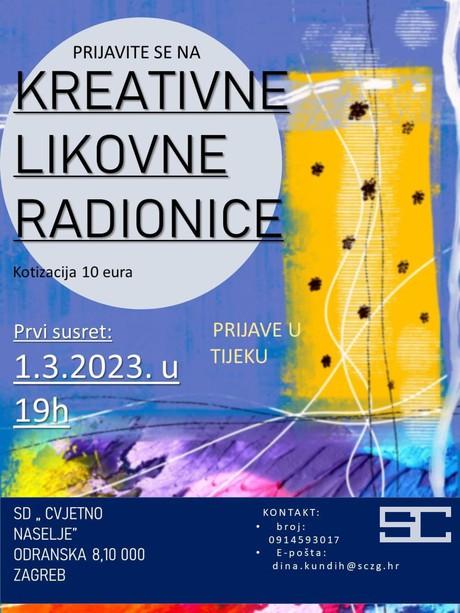 Likovna radionica na Cvjetnom, upisi u tijeku!