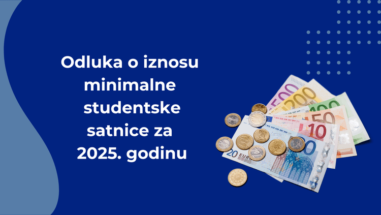 Odluka o iznosu minimalne naknade za obavljanje studentskih poslova za 2026. godinu