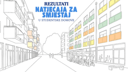Rezultati Natječaja za subvencionirani smještaj studenata u studentske domove za akademsku godinu 2025. / 2026.