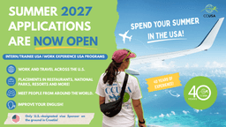 WORK EXPERIENCE USA -ljeto 2027!&nbsp;